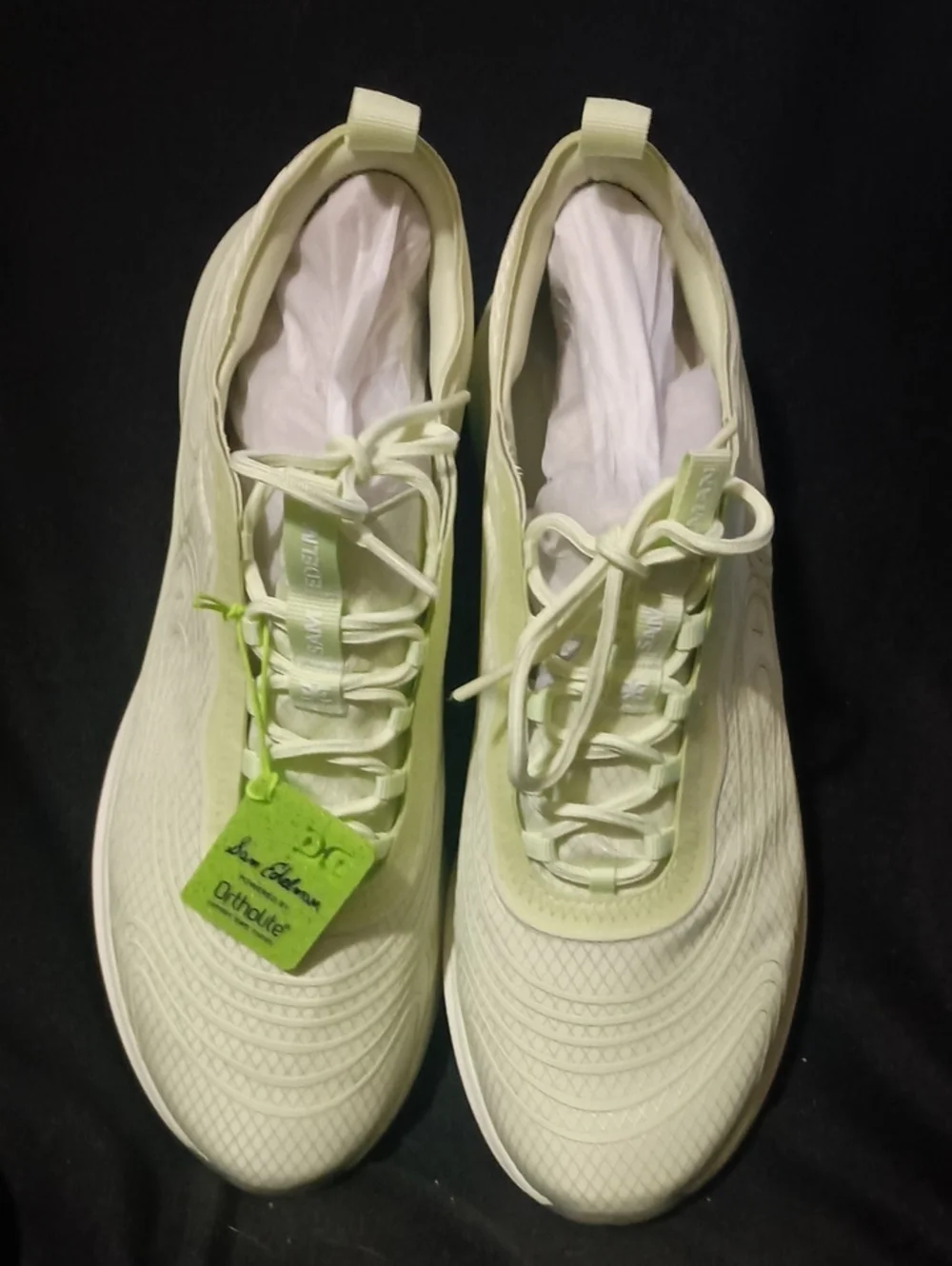 Sam Edelman MILES in Lime Nylon Orthopedic Sneakers w/OrthoLite Insoles Size 9.5